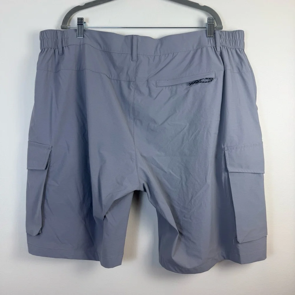 COOFAndy Mens Light Gray Cargo‎ Active Shorts sz XXL Stretch NEW Outdoor Casual